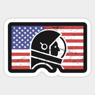 American Flag Space Astronaut Sticker